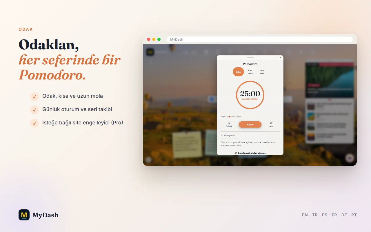 Pomodoro-Fokus-Timer