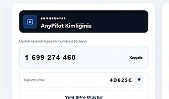 AnyPilot uygulama ekranı
